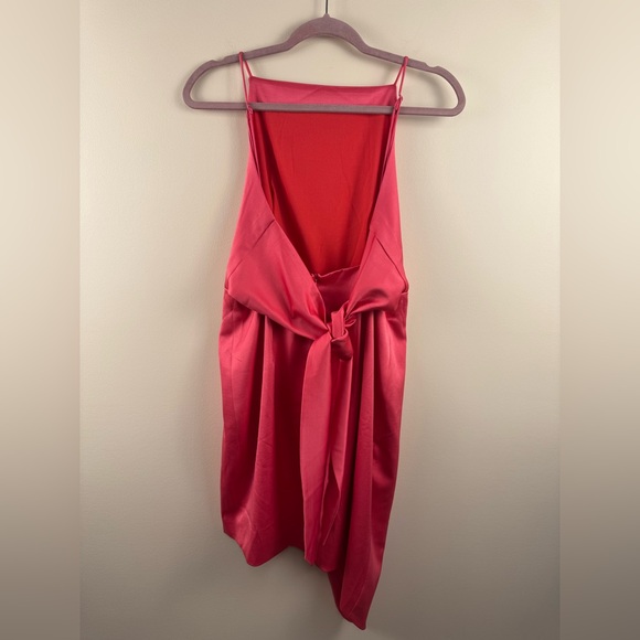 Revolve Elliatt Decades Asymmetrical Dress with Tie Back in Melon - Picture 3 of 5